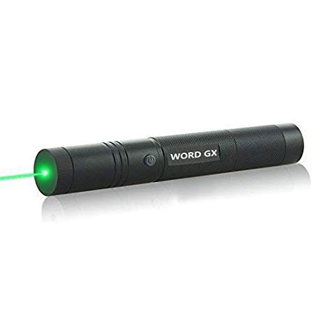 WORD GX Tactical Green Hunting Rifle Scope Sight Laser Pen Demo Remote Pen Pointer Projector Travel Outdoor Flashlight LED Interactive Baton Funny Laser toy (Laser Pen)