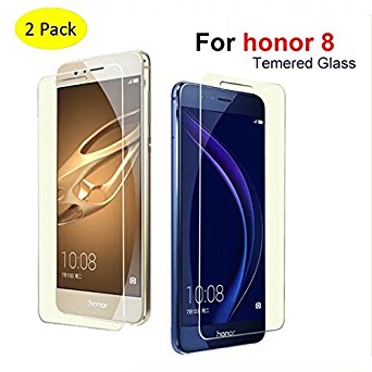 Honor 8 Screen Protector, Valenth Clear Explosion-proof [Scratch Resistence] [High Definition] Tempered Glass Screen Protector Film for Huawei Honor 8 - 2 pack