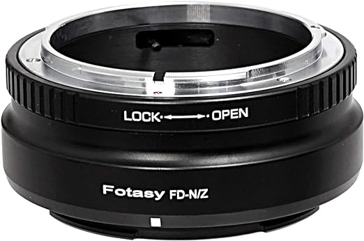 Fotasy Cannon FD Lens to Nikkor Z Mount Adapter, FD Z Adapter, Compatible with Canon FD FL Classic lense, Compatible with Nikon Z Mount Mirrorless Camera Z30 Z50 Z5 Z6 Z7 Z6II Z7II z fc Z9