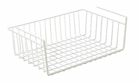 Metaltex USA Inc. 16-Inch Under Shelf Basket, White