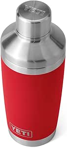 YETI Rambler 20 oz Cocktail Shaker, Stainless Steel, Vacuum Insulated, Rescue Red