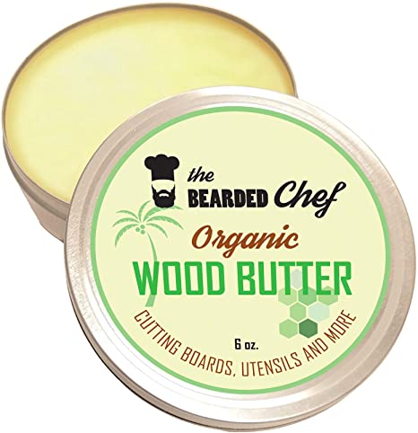 Organic Wood Butter- 6 Ounces - Butcher Blocks, Cutting Boards, and Utensils - The Bearded Chef - Veteran Owned