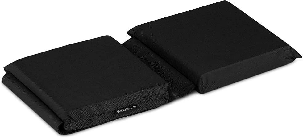 Navaris Memory Foam Kneeling Pad - Adjustable Width 17.7" to 31.5" Wide - Knee Pads for Gardening, Yoga, Prayer - 1.77" Thick Garden Cushion Kneeler