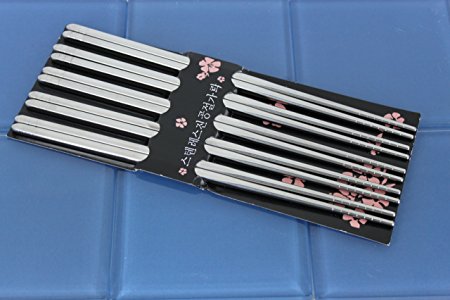 StillCool 10 Pairs Stainless Steel Chopsticks