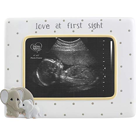 Precious Moments Elephant Love at First Sight Ultrasound 4 x 6 Resin & Glass 183407 Photo Frame, One Size Multi