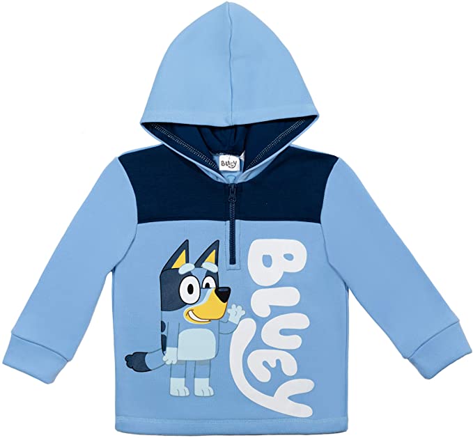 Bluey Half-Zip Hoodie Blue