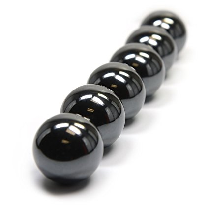 6 Pieces of CMS Magnetics® 1.26" Sphere Magnet for Science and Fun. Magnetic Rattlesnake Eggs and Magnetic Hematite Zingers