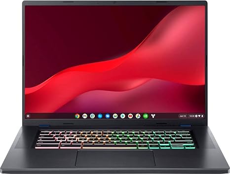 acer Chromebook 516 GE 2023 Cloud Gaming Laptop 16" WQXGA IPS 120Hz 12-Core Intel i5-1240P 8GB RAM 256GB SSD Intel Iris Xe Graphics Wi-Fi 6E Four-Zone RGB Backlit Keyboard Chrome OS w/ONT 32GB USB