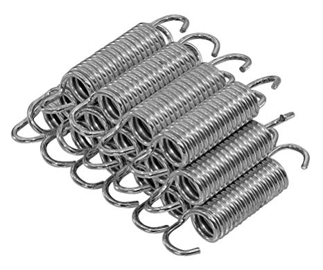 Upper Bounce Trampoline Springs, Heavy-Duty Galvanized, Set of 15 (spring size measures from hook to hook)