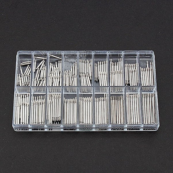 Yosoo 360Pcs Watch Wrist Band Spring Bars Strap Link Pins Repair Kit 8-25mm Watchmaker Eyeglass Stainless Steel Repair Tool Set