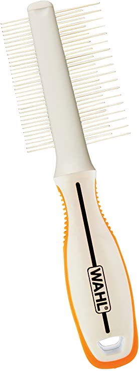 WAHL Premium Flea, Hair Pick, and Finishing Comb with Ergonomic Grips for Dog Grooming, Brushing, Detangling, and Flea Removal