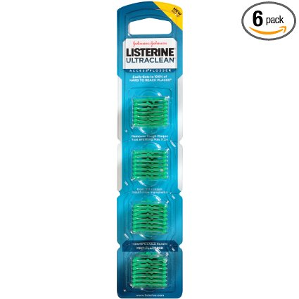 Listerine Ultra Clean Access Flosser Mint Refill Heads, 28 Count (Pack Of 6)