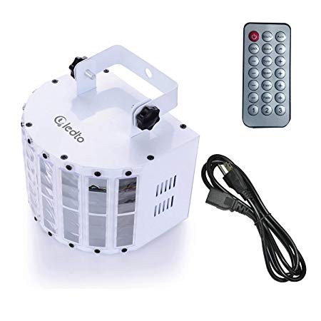 Gledto 9 LEDs DMX512 Color Changing Voice-activated 9 Channel LED Projector PAR Light DJ Stage Effect Lighting Show for Disco Party Club Dancing Disco Hall Home KTV Concert Celebration (with Remote Control )