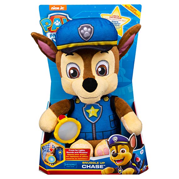 PAW Patrol Chase Plush Light Up Toy with Lullaby Music, Flashlight, and Phrases, Fun Stuffed Animal for Boys and Girls, Travel Buddy for Ages 3 and Up