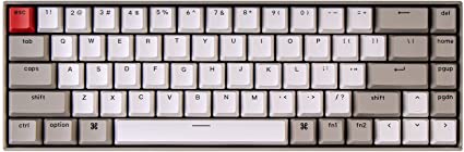 Keychron K6 68-Keys Wireless Mechanical Keyboard for Mac, 65% Compact, Bluetooth, Multitasking, Type-C Wired Gaming Keyboard for Windows Non-Backlit with Keychron Red Switch