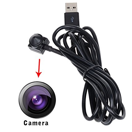 Corprit Mini Pinhole USB2.0 1280720 HD 3.7mm Hidden Spy Camera with 2.0 meter/6.56 feet Long USB Cord Cable