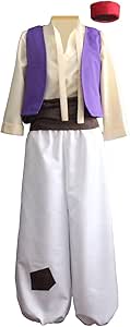 Ainiel Men’s Arab Prince Costume Suits Party (M) White