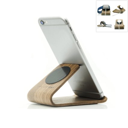 HOTOR Anti-radiation Bamboo Wood Stand for Apple Smart Watch iPhone 6 6 Plus