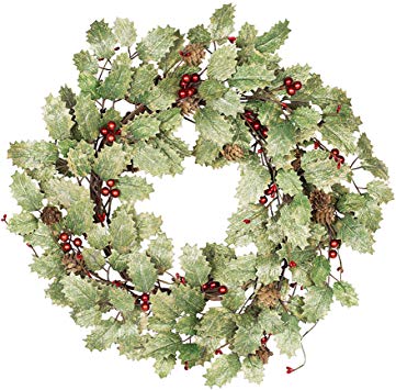 Skrantun 18 Inch Christmas Wreath for Front Door Winter Wreath Christmas Decorations
