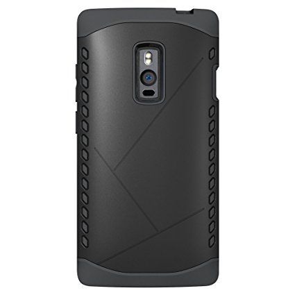OnePlus 2 Case, Cruzerlite Spartan Dual Protection Cases Compatible with OnePlus Two - Retail Packaging - Black