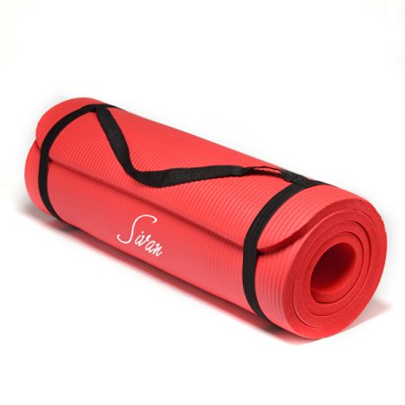 Sivan Health and Fitness 1/2-InchExtra Thick 71-Inch Long NBR Comfort Foam Yoga Mat for Exercise, Yoga, and Pilates