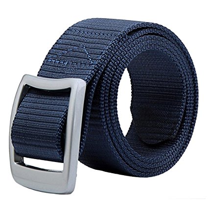 AMA(TM) Mens Canvas Military-Style Web Belt Woven Belt Waistband
