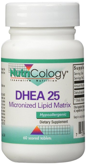 Nutricology Dhea 25 Mg Sustained Release Tablets, 60 Count