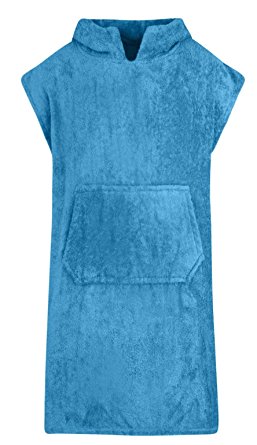 Adore Childrens Hooded 100% Cotton Changing Robe With Pocket Poncho Towel Ideal For Swimming, Surfing and Bathing