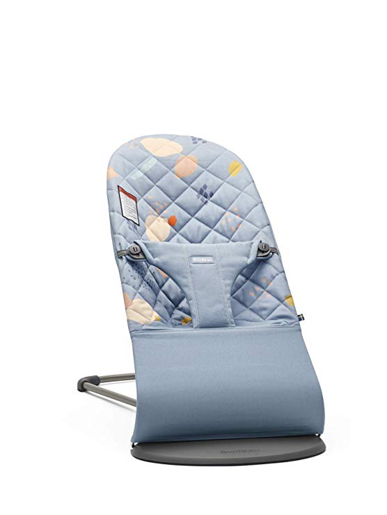 BABYBJORN Bouncer Bliss in Quilted Cotton, Confetti Blue
