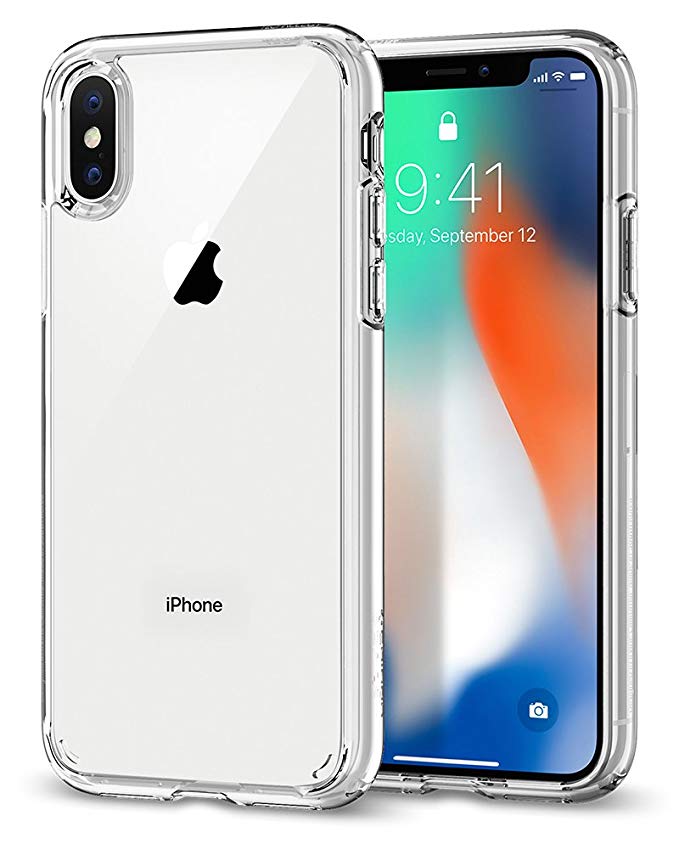 Spigen Ultra Hybrid Designed for Apple iPhone X Case (2017) - Crystal Clear