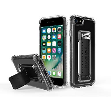 Scooch Wingman 5-in-1 Case for iPhone 8 (Also fits 7, 6S, 6) (Clear)