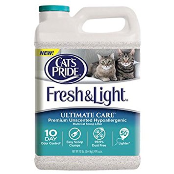 Cat's Pride Fresh and Light Ultimate Care Premium Unscented Hypoallergenic Multi-Cat Scoop Litter