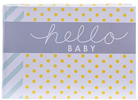 Malden International Designs Hello Baby Photo Album, 40-4x6, White