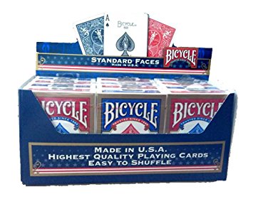 Bicycle (12 Decks Pack Blue and Red) by US Playing Cards Company
