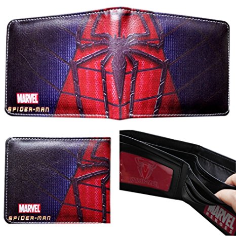 Marvel Comics Spiderman Leather Bi-fold Men's/Boys Wallet with Gift Box