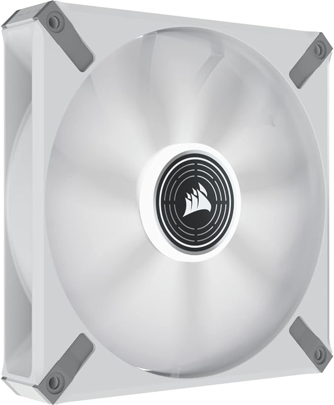 CORSAIR ML140 LED Elite, 140mm PWM LED White Fan (Corsair AirGuide Technology, Magnetic Levitation Bearing, Up to 1,600 RPM, Eight Vibrant LEDs, Low Noise, High Airflow) Single Pack - White