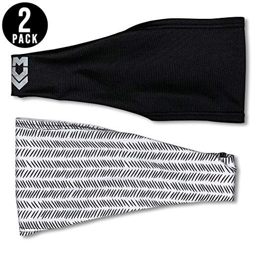 MUV365 Headbands for Women | Workout, Running, Yoga, Wide Sports Head Bands | Headband Protects with UPF 50 , Keeps Sweat from Dripping in Eyes & is Non-Slip