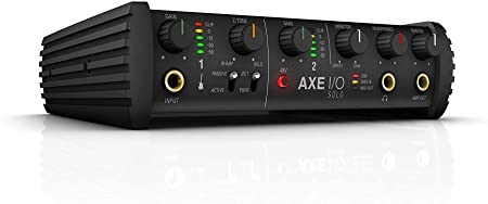 IK Multimedia AXE I/O SOLO portable 2-in 3-out 24-bit, 96 kHz USB audio interface for Mac/PC with advanced guitar tone shaping, Hi-Z re-amp out and massive AmpliTube software bundle