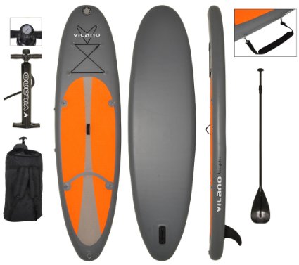 Vilano Navigator 10' (6" Thick) Inflatable SUP Stand Up Paddle Board Package