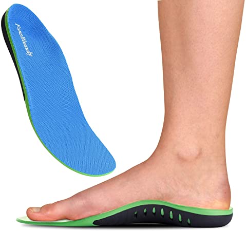 FonsBleaudy Orthotic Inserts with Arch Support - Best Shock Absorption & Cushioning Insoles for Plantar Fasciitis, Running, Flat Feet, Heel Spurs & Foot Pain (L Men 10-11.5)