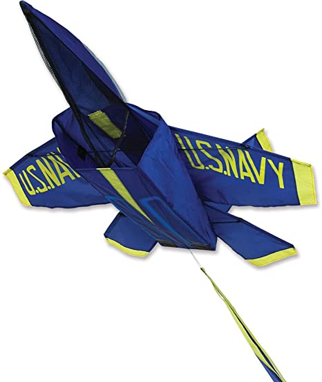 Premier Kites 3D Jet Kite Blue Angel Design |  Easy to Assemble and Easy to Fly 3D Kite | an Enjoyable Kite for Adults and a Thrilling Kite for Kids | Great 3D Kite for The Beach or Park