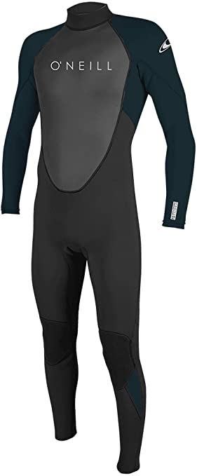 O'Neill Men's Reactor-2 3/2mm Back Zip Full Wetsuit, Black/Slate, MT
