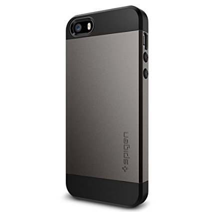 Spigen Slim Armor iPhone 5S / 5 Case with Advanced Drop Protection and Dual Layer Design for iPhone 5S / iPhone 5 - Gunmetal