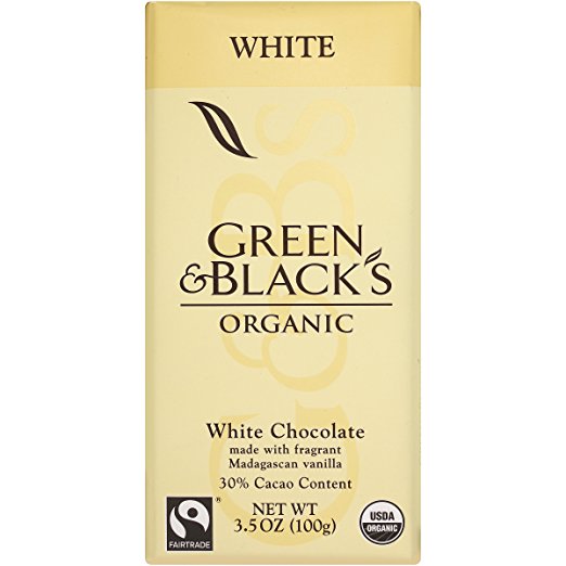 Green & Black's Organic White Chocolate Bar, Vanilla, 3.5 Ounce