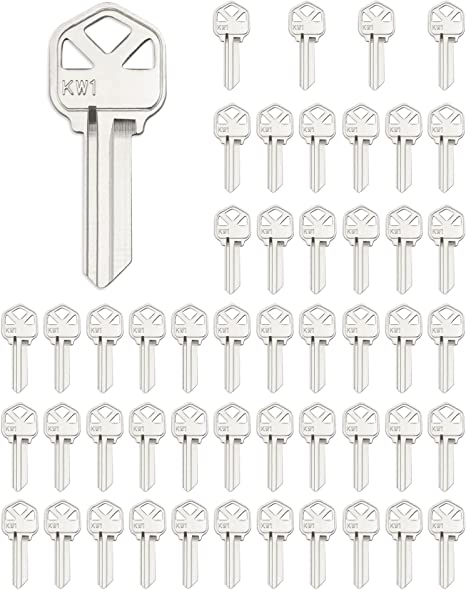 QWORK Blank Key Blanks, Pack of 50 Copper Structures Key for (KW1) Kwikset