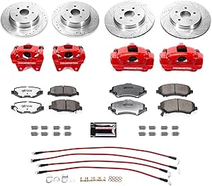 Power Stop BBK-JK-004R Front and Rear Big Brake Conversion Kit- for 2007 2008 2009 2010 2011 2012 2013 2014 2015 2016 2017 2018 2019 Jeep Wranlger JK/JKU