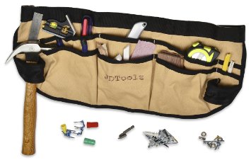 Guaranteed Father's Day Hit - JD Toolz Canvas Tool Apron with Reinforced Hammer Holder - Perfect for Carpenters Handyman - 100% Satisfaction Guarantee