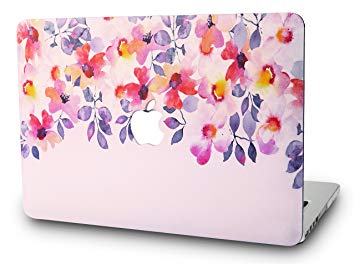 KEC MacBook Pro 13 Case 2017 & 2016 Plastic Hard Shell Cover A1706/A1708 with/without Touch Bar (Flower 2)