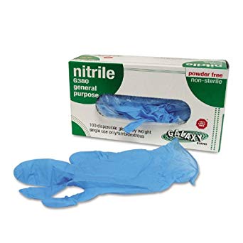 Boardwalk 380MBX Disposable General-Purpose Nitrile Gloves, Medium, Blue (Box of 100)