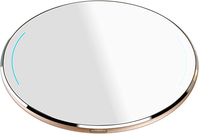 TOZO W1 Wireless Charger Ultra Thin Aviation Aluminum CNC Unibody Fast Charging Pad Gold (NO AC Adapter)